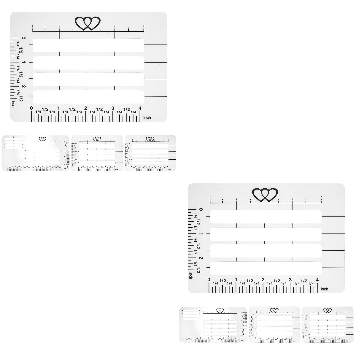 2 Pieces Scrapbook Stencils Fonts Practice Ruler Template All-in-one ...