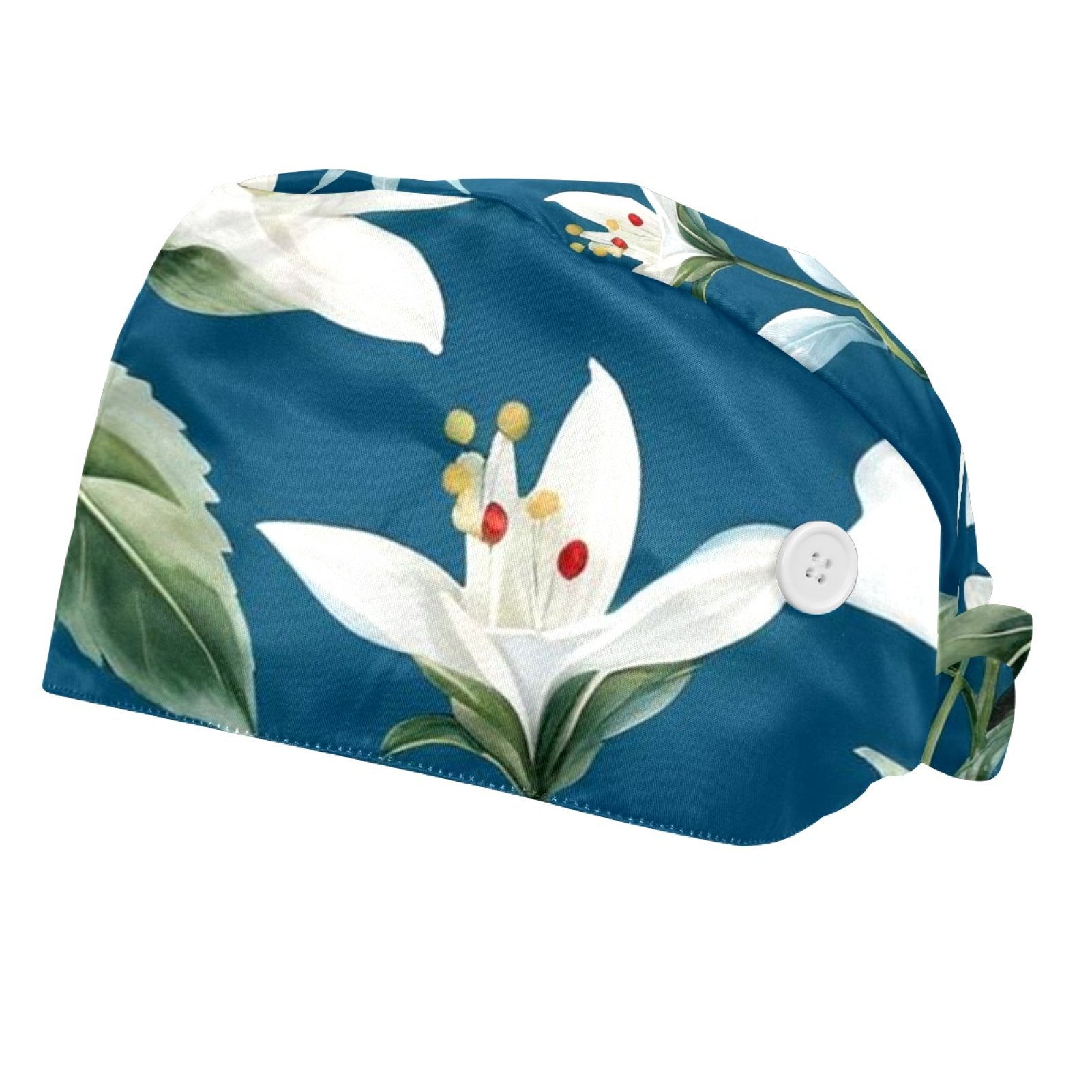 2 Pieces，Scrub caps women,Crocosmia flowers,Dental scrub caps,Cute