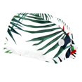 2 Pieces，Scrub caps women,Flowers leaf tropical,Scrub caps women
