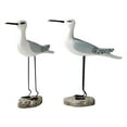 thumbnail image 1 of 2 Pieces Seagull Figurines Bird Statue Desktop Ornaments Wooden for Nautical Coastal Ocean Home Decoration, 1 of 9