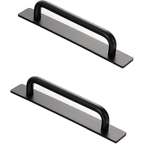2 Pieces Self Adhesive Handles Self Adhesive Door And Window Handles Snap Door Handles Self Adhesive Aluminum Handles Furniture Handles (black)