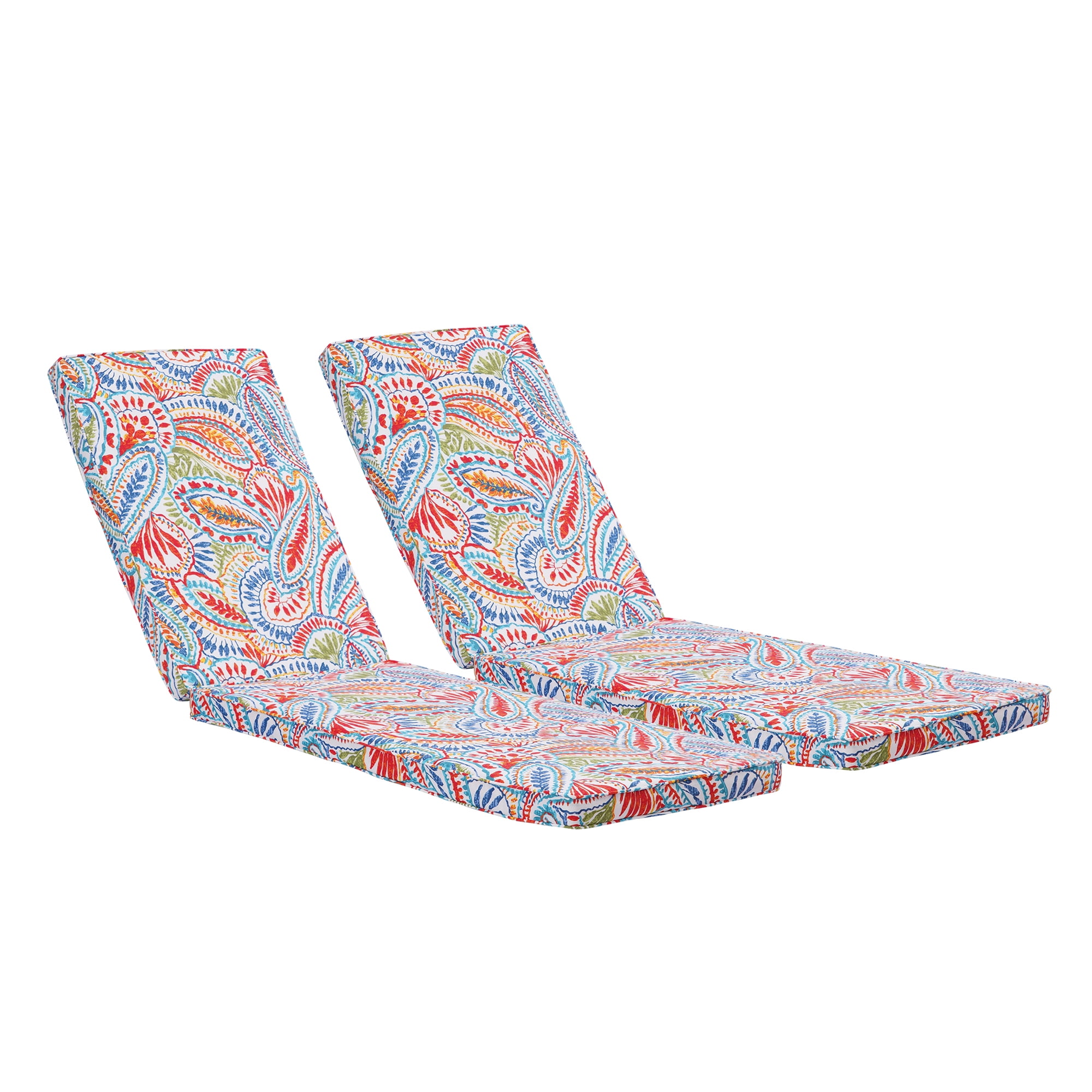 2 Pieces Set Outdoor Patio Chaise Lounge Chair Cushions Replacement