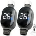 thumbnail image 1 of 2 Pieces Shower Water Temperature Gauge with LED Display - Instant-Read Bath Thermometer, Waterproof, Safe for Home and Bathroom Use, Fits 1/2 Inch Pipe, 1 of 7