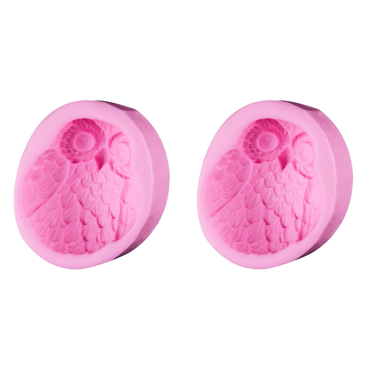 2 Pieces Silicone Liquid Baking Mould Owl Stencils for Cookies Candy