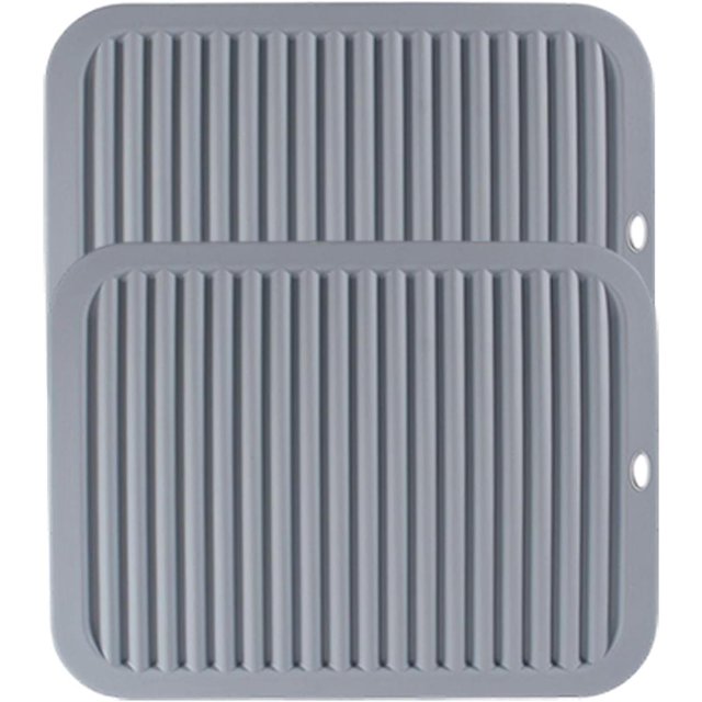 Besga 2 Pieces Silicone Table Mat Stain Resistant Pot Trivets Mat