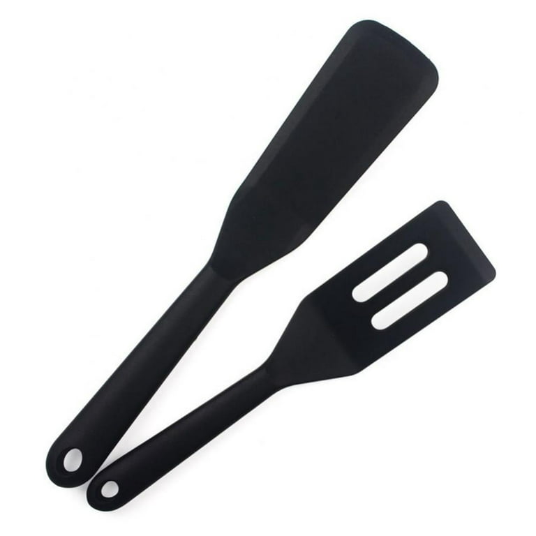 2 Pieces Silicone Thin Spatula Omelet Spatula Long Crepe Spatula  Heat-Resistant Cooking Spatula Non-Stick Pancake Spatula for Cooking Egg  Burgers