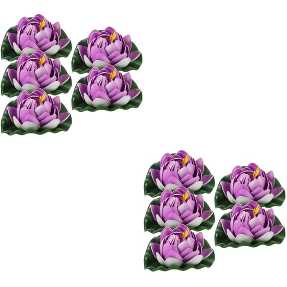 2 Pieces Simulation Lotus Leaf Aquatic Plant Decoration Miss