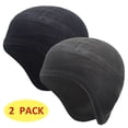 thumbnail image 1 of 2 Pieces Skull Caps Beanie Hat for Men Women Cycling Under Helmet Lining Windproof Black Dark Grey, 1 of 6