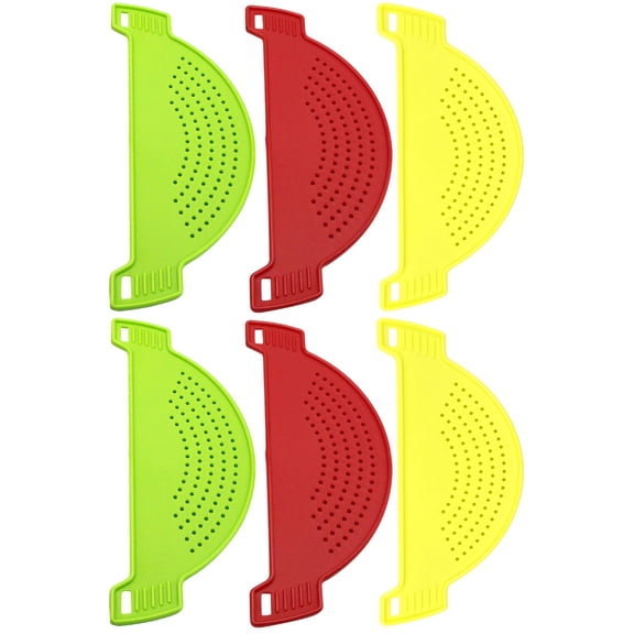 Set of 2 Slag Separator Pot Drainers with Handle, Cooking Bowls for Fettuccine Pasta Straining and Filtering