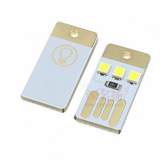 2 Pieces Small Mini 3 LED USB Tiny Night Light Pocket Lamp for PC Laptop Computer DIY Super Bright Light
