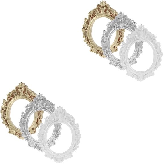 2 Pieces Small Picture Frames DIY Crafts Making Material Wall Decor Mirror Home