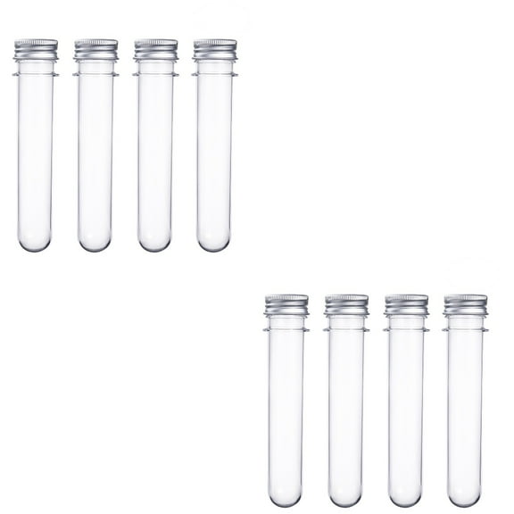 RENACLIPY Clear Plastic Test Tubes Ergonomic Design for Liquid and Sample Storage 28Pcs