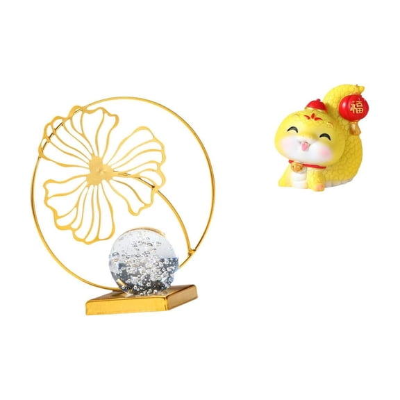 2 Pieces Snake Sculpture Leaf Figurine Iron Resin Craft for Home Office Shelf Desk Tabletop Decoration