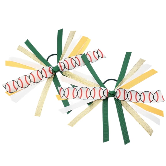 2 Pieces Softball Themed Hair Accessories for Girls Hair Scrunchies for Women Ponytail Holder for Sports and Casual Wear