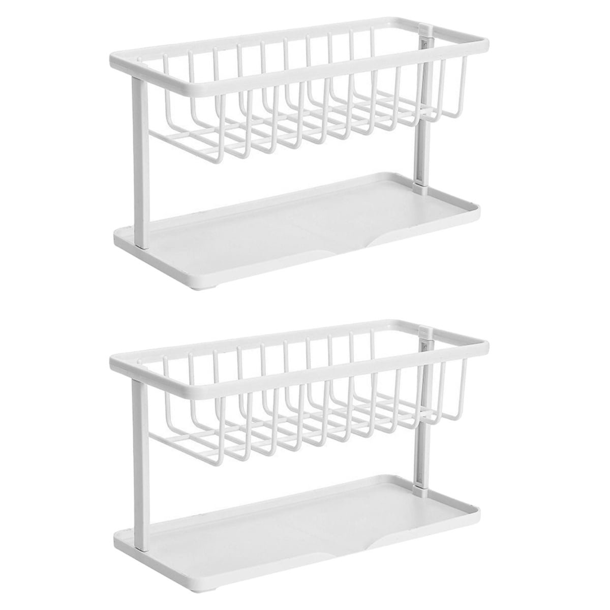 2 Pieces Sponge Drainer Sink Dishcloth Organizer Kitchen Holder Counter