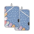 thumbnail image 1 of 2 Pieces Square Heat Insulation Pads Square Heat Insulation Gloves Oven Gloves Kitchen Gloves Cooking Gloves Heat Insulation Gloves Cute Paws, 1 of 7
