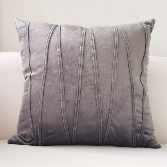 2 Pieces Square Throw Soft Pillow Cover Velvet Covers for Couch Bedroom ...