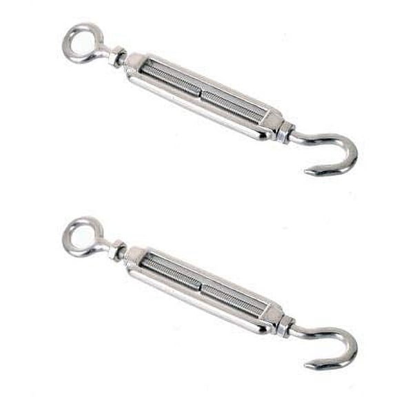 2 Pieces Stainless Steel 316 3/8" UNC Turnbuckle Hook and Eye Marine Grade$$Tools & Hardware Other