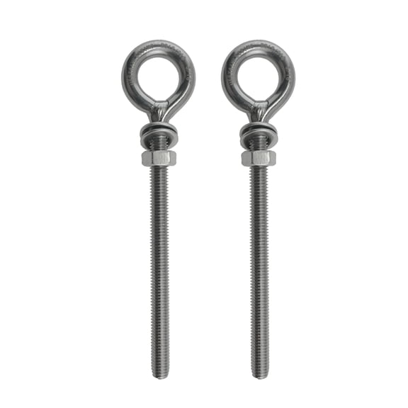 2 Pieces Stainless Steel 316 M6 Eye Bolt 6mm x 100mm Marine Grade