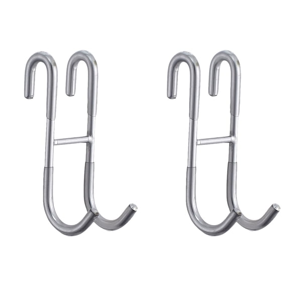 2 Pieces Stainless Steel Hook over Shower Door Hangers Heavy Duty The Hooks Bathroom