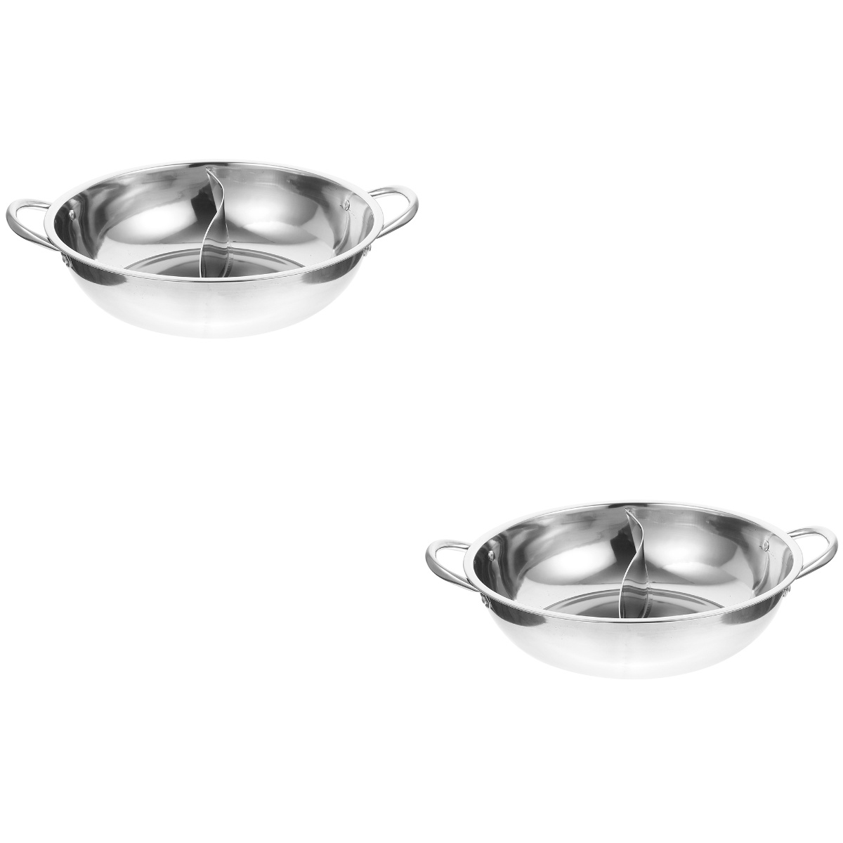 2 Pieces Stainless Steel Mandarin Pot Induction Hob Cookware Hot Gas