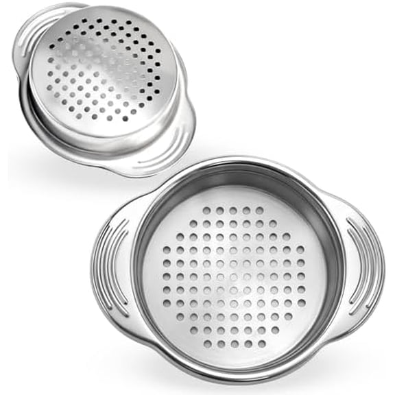 2 Pieces Stainless Steel Tuna Can Strainer - Food Grade Canning Colander For Regular And Wide-Neck Cans - Oil Drain Press For Tuna Beans Vegetables