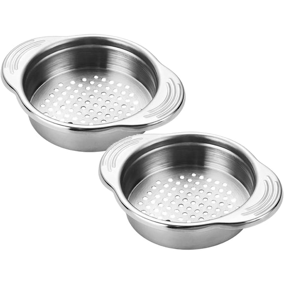 2 Pieces Stainless Steel Tuna Can Strainer,Food Grade Canning Colander For Regular And Wide-Neck Cans,Tuna Press Lid Oil Drainer Remover (Silver1,pcs,L)
