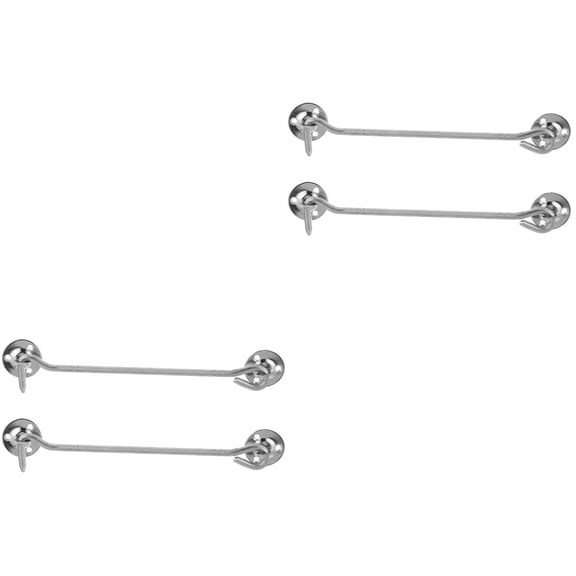 LABSERRON Set of 4 Stainless Steel Old-Fashioned Window Hooks with Smooth for Secure Hanging