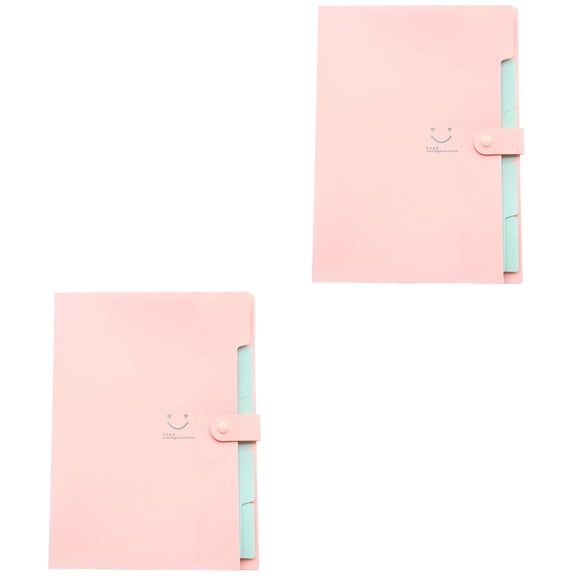 WRISTBIQUE Folder Plastic 5 Pockets 2Pcs 12.9X9.6X0.59In