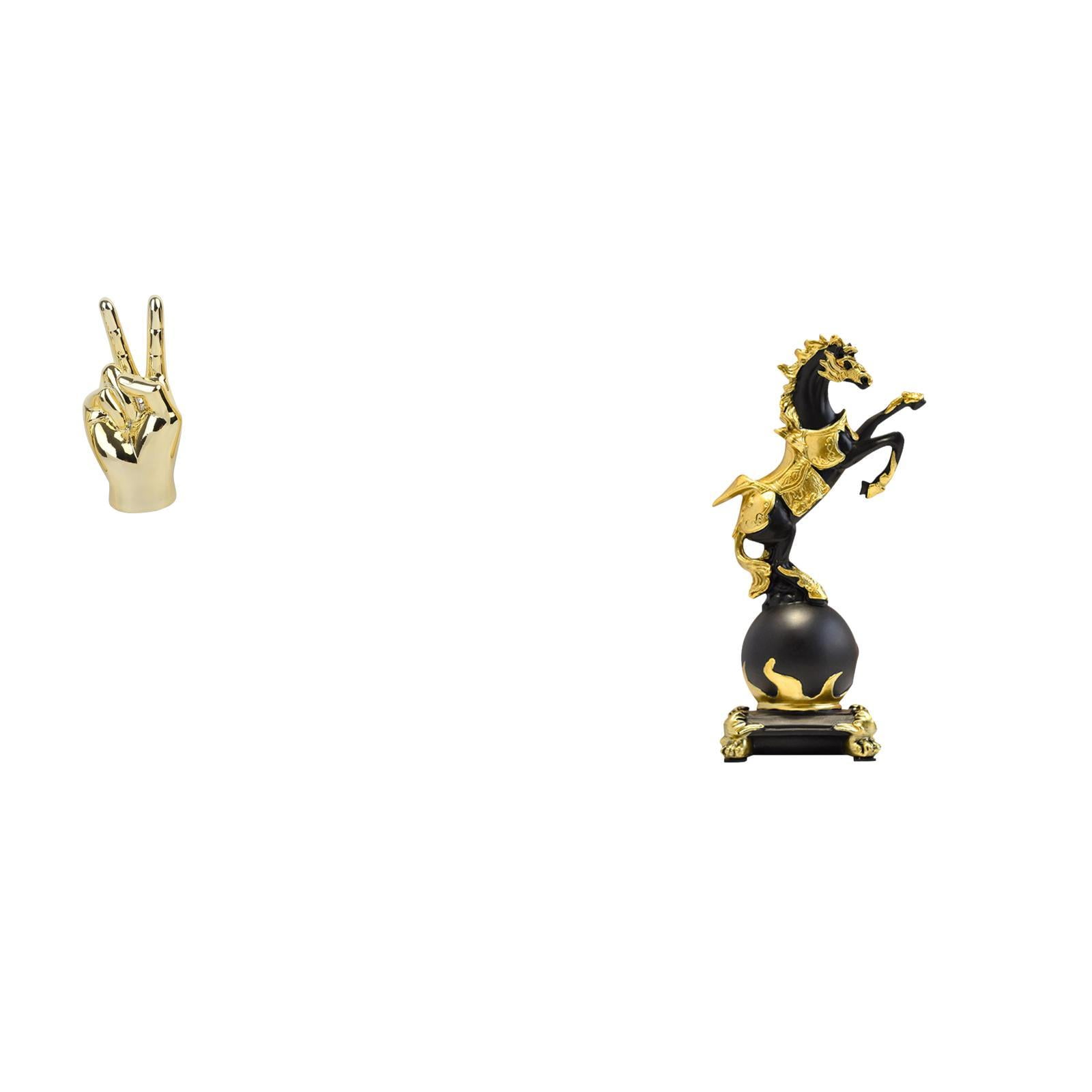 2 Pieces Statue Sculpture Hand Gesture Figurine Resin Material for ...
