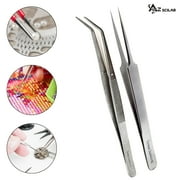 2 Pieces Sticker Tweezers, Cute Craft Tweezers for Stickers, Scrapbooking, Vinyl, Lashes, Electronics- A2ZSCILAB