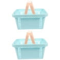 thumbnail image 1 of 2 Pieces Storage Basket Fruit Rack Crate Office Child Sky-blue, 1 of 8