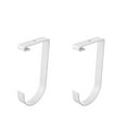 thumbnail image 1 of 2 Pieces Storage Flat Hook Bicycle Flat Thickened Hooks Add on Hanging Bike Hooks for Overhead Garage Rack Wall Shelving Ceiling Accessory (White), 1 of 7