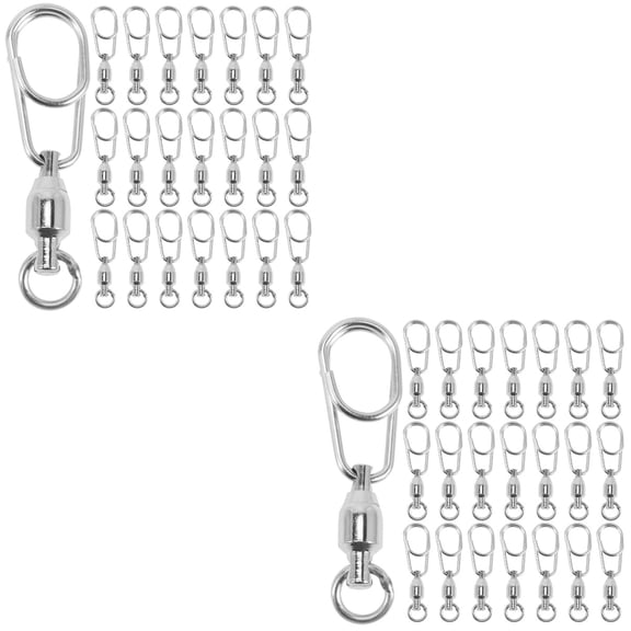 2 Pieces Sturdy Bait Swivel Small Fishing Barrel Swivels Circle Hooks