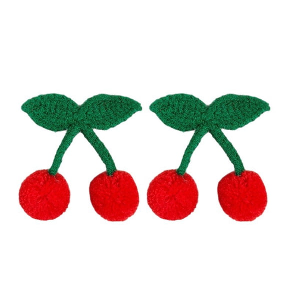 2 Pieces Stylish Fruit Barrettes Plush Hair Accessories Fashion Hairpin Secure Clasp Design For Everyday Elegant Looks