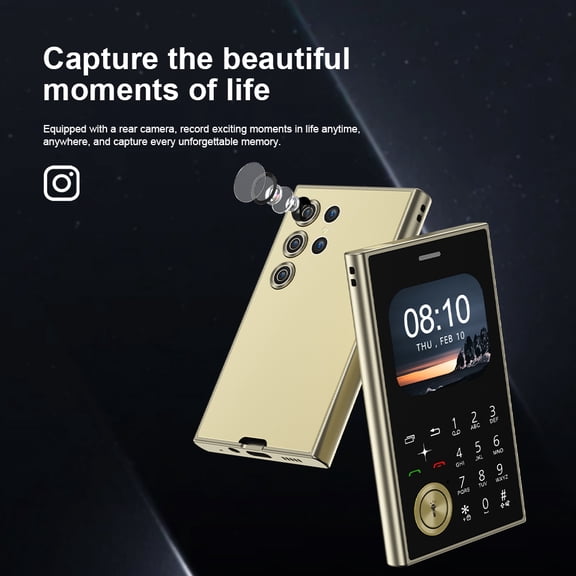 2 Pieces Stylish Mini 2G Mobile Phone