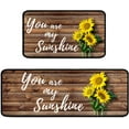 thumbnail image 1 of 2 Pieces Sunflower Kitchen Decoration Rug Set, Washable Waterproof Kitchen Mats and Kitchen Sink Runner Rug, Farmhouse Style Decor Indoor 17" x 47" + 17" x 30", 1 of 6
