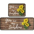 thumbnail image 1 of 2 Pieces Sunflower Kitchen Decoration Rug Set, Washable Waterproof Kitchen Mats and Kitchen Sink Runner Rug, Farmhouse Style Decor Indoor 17" x 47" + 17" x 30", 1 of 4
