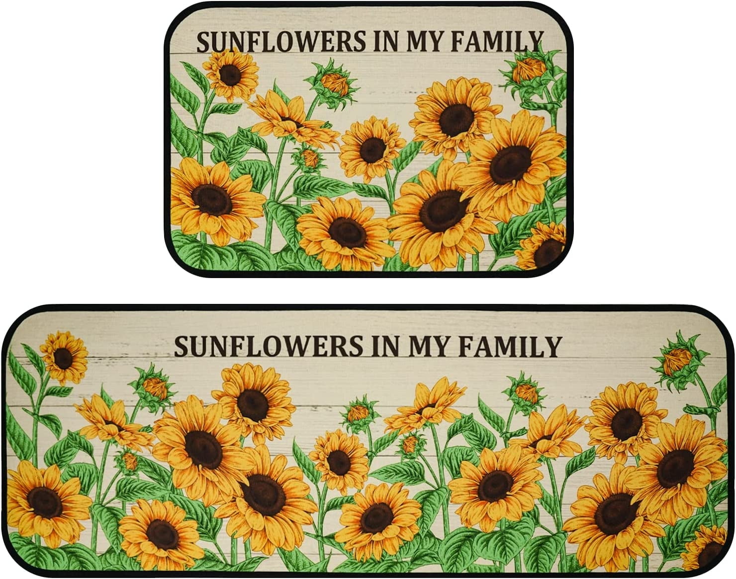 Sunflower Rugs For Kitchen 2 Pieces Sunflower Kitchen Rugs and Mats Sunflower in My Family Kitchen ...