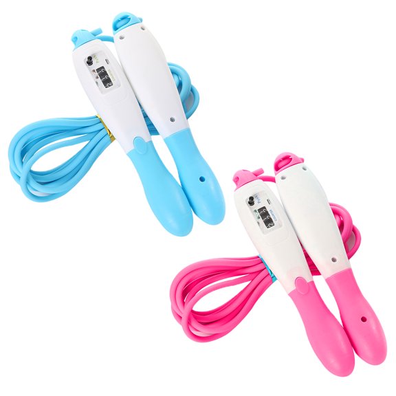 2 Pieces, Tangle Free Jumping Rope With Counter For Fitness, Skipping Rope With Rope Workout - blue+red