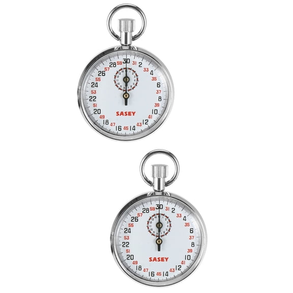 Nicehomfit Teaching Aid Mechanical Stopwatch Premium Practical Compact 2Pcs