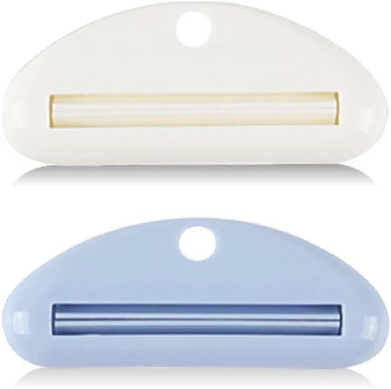2 Pieces Toothpaste Squeezer Simple Roller Squeezers Practical Squeezing Tool for Home Hotel Bathroom Using Beige+Grey, Blue+White