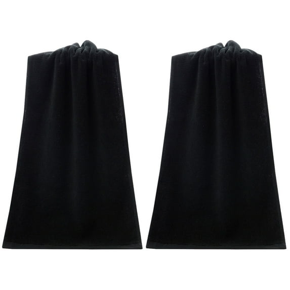 YULIJU 2 Pieces Towel Face Pure Cotton Tumble Gift Hand Hotel Black Bath Towels