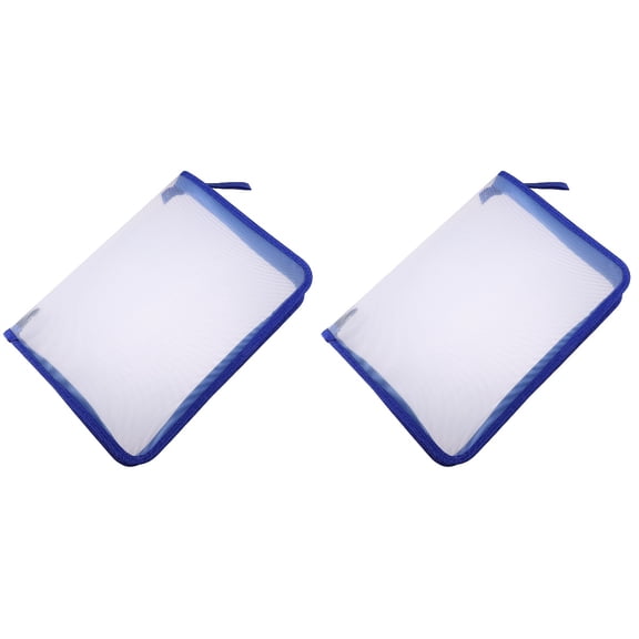 2 Pieces Travel Storage Bag Transparent Folder File Document
