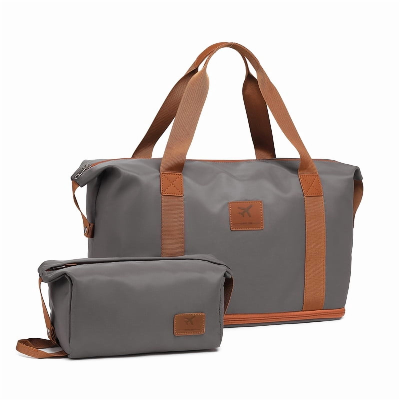 duffel bag for airline travel Capolo Expandable Duffle Weekender Overnight Bags Women Men | 32L Bag,Waterproof Carry on Bag,Hospital Bag for Labor Delivery,With Toiletry Bag,Gym,Airplane Travel SAVE ON YOUR CARRY Joyway 2 Piece Travel Duffel