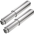 thumbnail image 1 of 2 Pieces Universal Plastic Spring Loaded Toilet Paper Holder Roller Replacement, Chrome (Silver), 1 of 4
