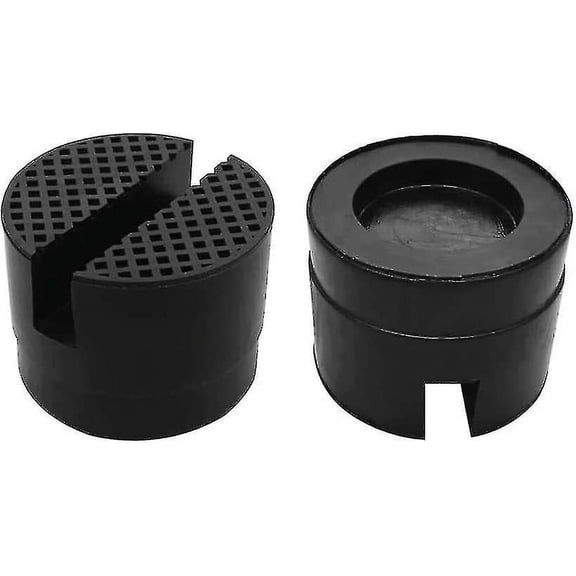 2 Pieces Universal Rubber Jack Pad With Groove, Rubber Buffer Block, Universal Slotted Rail Jack Protector Frame, For Lifting Car Jack, Medium Size