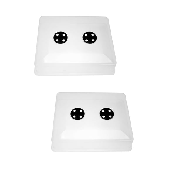 2 Pieces Vent Solid Pot Lid Nursery Pots Lid 35.5X8.5CM Transparent