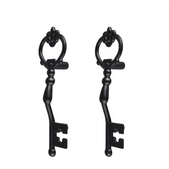 2 Pieces Vintage Metal Door Pulls and Cabinet Handles - Arched Top Knobs for Wardrobes and Dressers