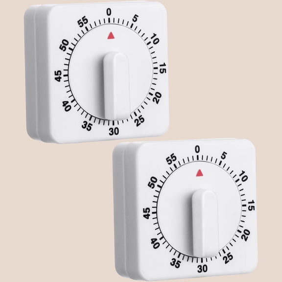 2 Pieces Visual Kitchen Timer Hour Mini Countdown Mechanical Timer Loud Voice for Kitchen, Homework, Exercise